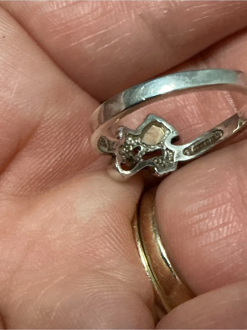 BLACK HILLS GOLD Sterling 12K Rose Ring 8.5